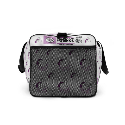 Leaning (Foam Cup) Repeating Design - White Duffle Bag