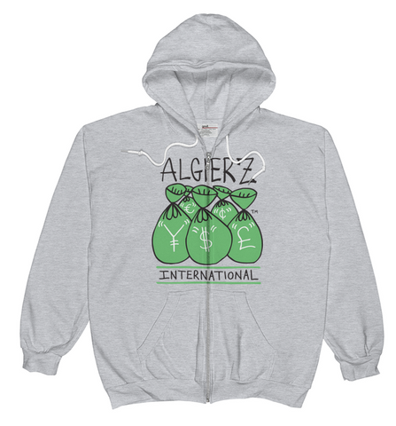 Algierz International // Zip-Up Hoody (Grey)