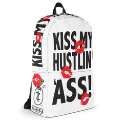 Kiss My Hustlin' A** - (White) Laptop Backpack