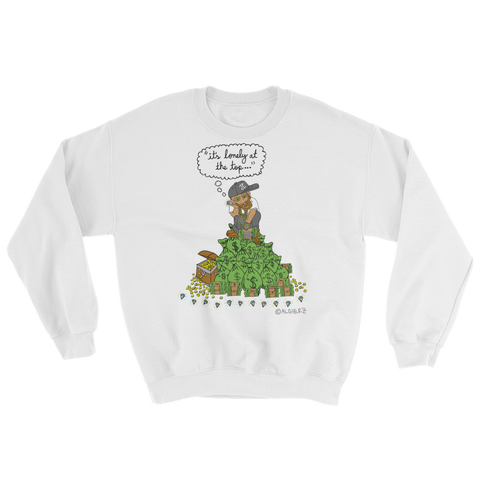 It's Lonely at the Top - Crewneck Sweatshirt - White