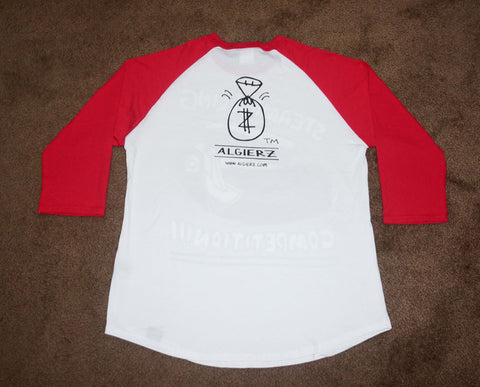 Steamrolling The Competition (red/white) Long Sleeve Raglan