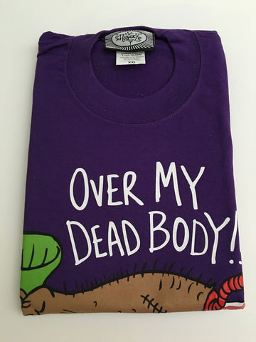Over my dead body t-shirt purple