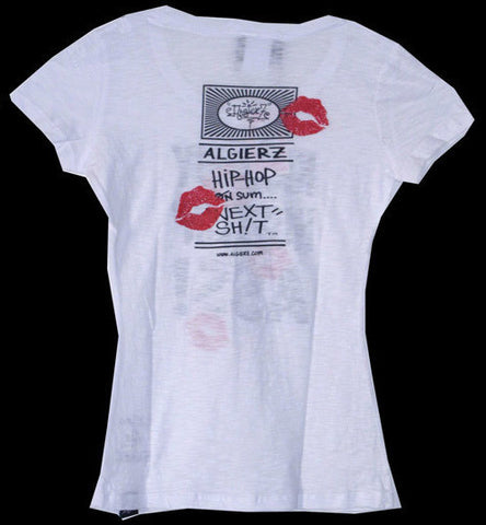 Kiss My Hustlin A** (white) Ladies Shirt