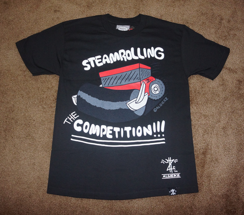 Steamrolling The Competition (black) T-Shirt