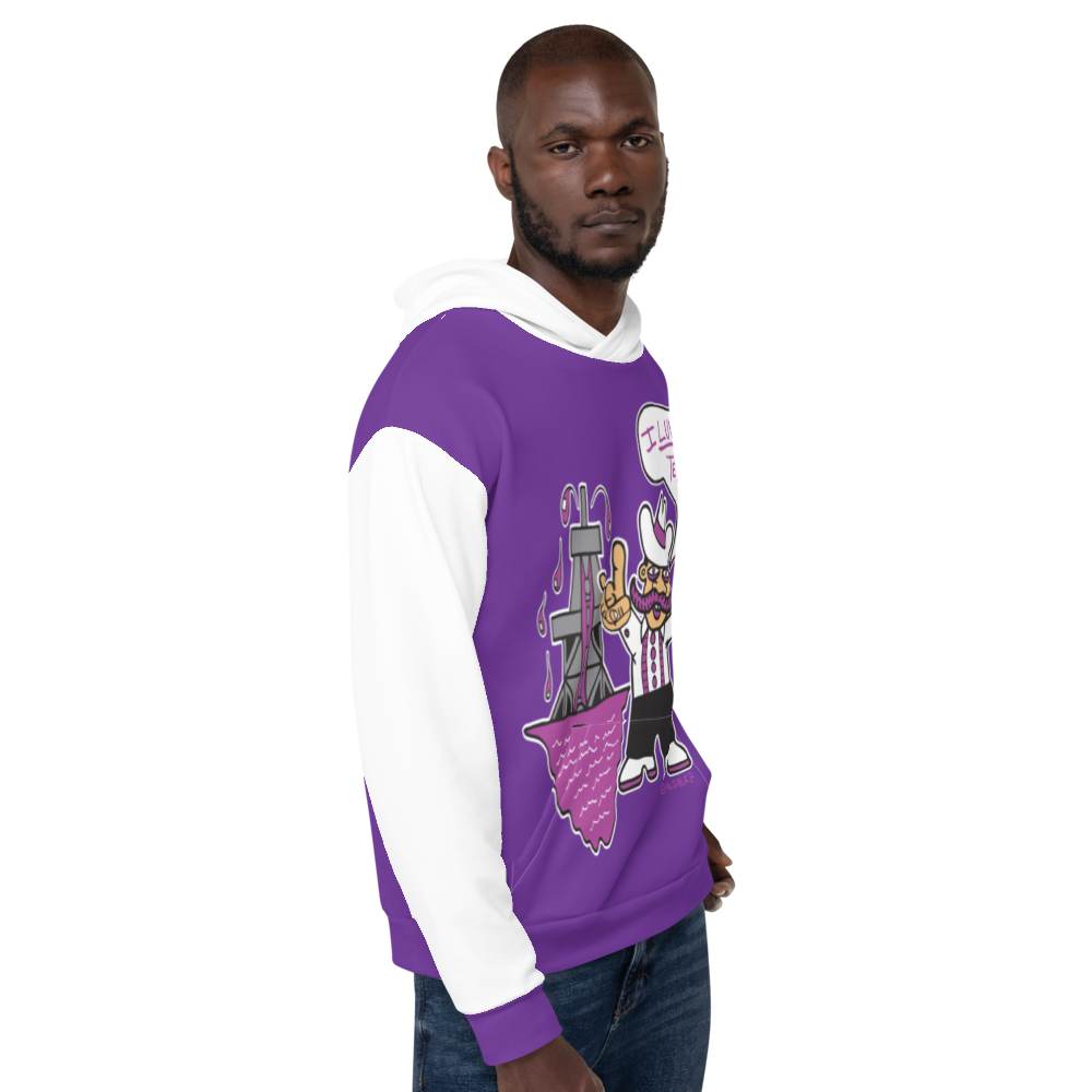 White sales purple hoodie