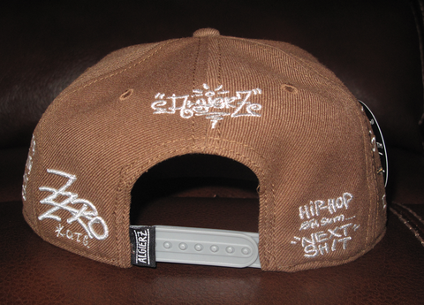 Tommy Gun Brown Snapback with I'm A Gangsta Side Embroidery