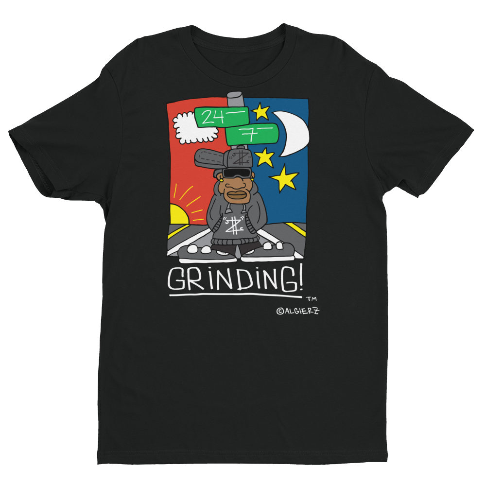 Grinding 24/7 - Black T-Shirt | ALGIERZ.com Grinding 24/7 - Black T-Shirt | ALGIERZ.com