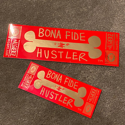 Free Today! “Bona Fide Hustler” Red & Gold Foil Stickers