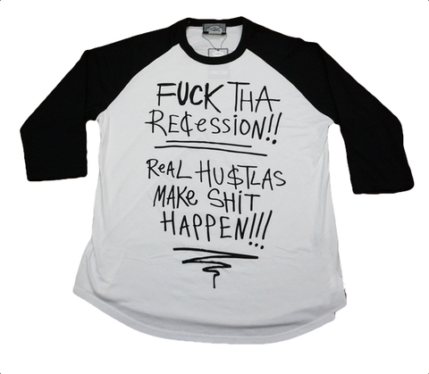 Fuck Tha Recession (black/white) Raglan