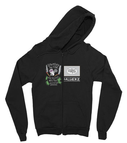 Slow-Mo With Tha Flows // Zip-Up Hoody (black)